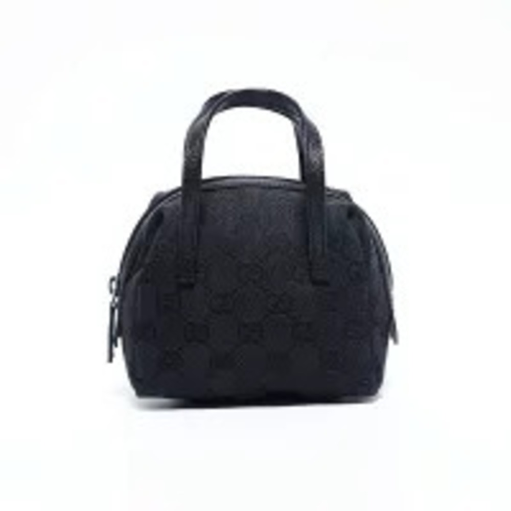 Gucci GG Canvas Clutch Boston Handbag Black - Picture 2 of 13